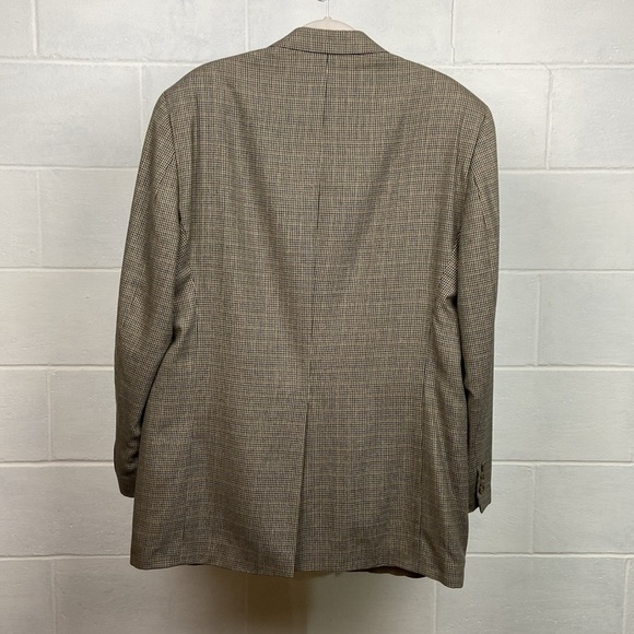 Vintage Chaps Ralph Lauren Men's Silk/Wool Blend‎ Suit Jacket Size 44L Brown Tan - Picture 5 of 9